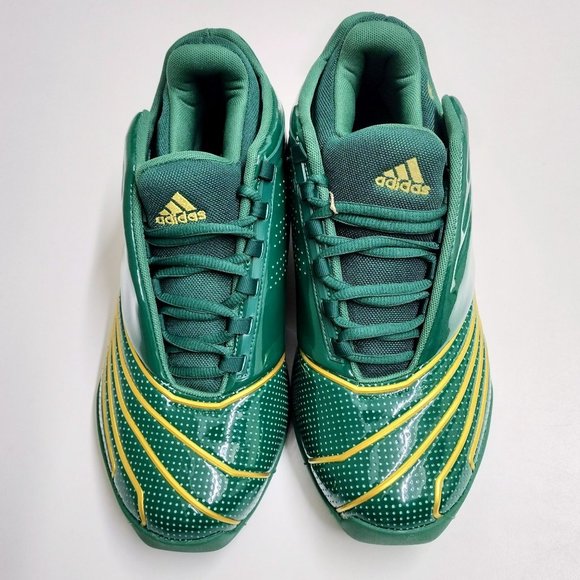 New Adidas Men's Size 8 T-MAC 2.0 RESTOMOD SVSM SHOES Green Gold Lebron FY9931 - Picture 6 of 10